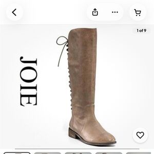 Joie Women's Slow Ride Tall Lace-Up Knee-High Riding Boots 38.5